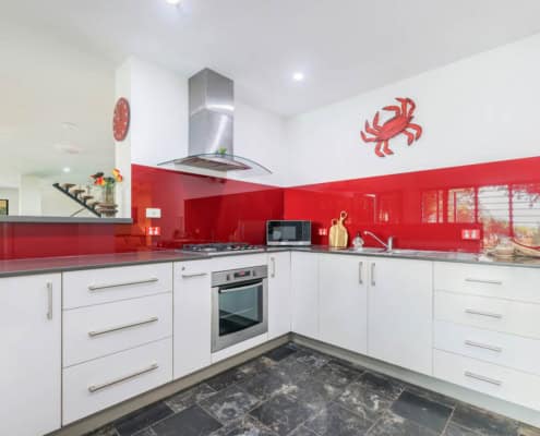 Fully equipped kitchen in the Golden Sands Retreat beach house