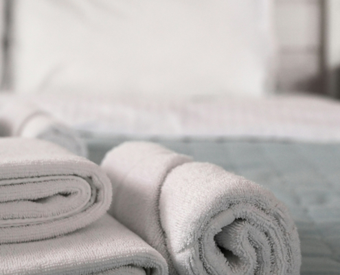 Fresh Towels and Linen at Golden Sands Retreat